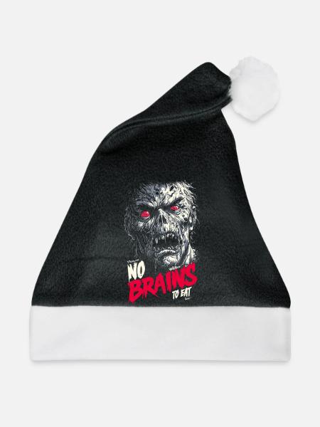 There are no brains - Weihnachtsmütze - Schwarz/Weiß - Vorne