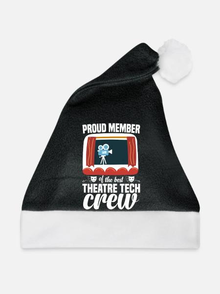 Theatertechniker, Bühnenarbeiter, Theaternerd - Weihnachtsmütze - Schwarz/Weiß