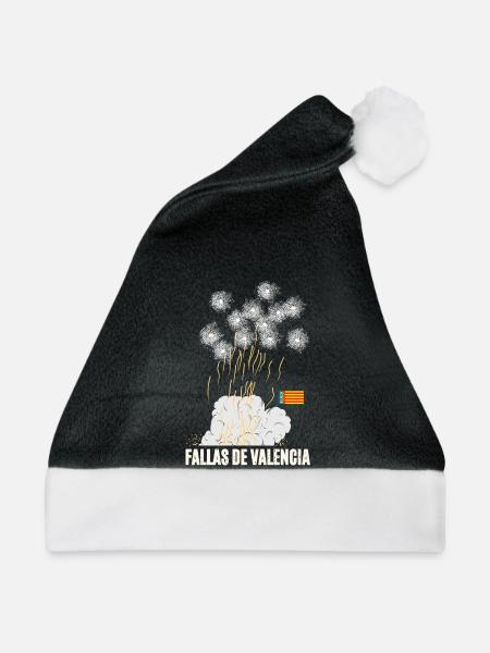 Fallas De Valencia Feuerwerk - Weihnachtsmütze - Schwarz/Weiß - Vorne