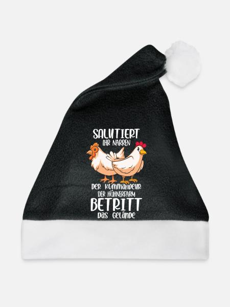 Hühnerflüsterer Huhn Hühnerhalter Hühner - Weihnachtsmütze - Schwarz/Weiß
