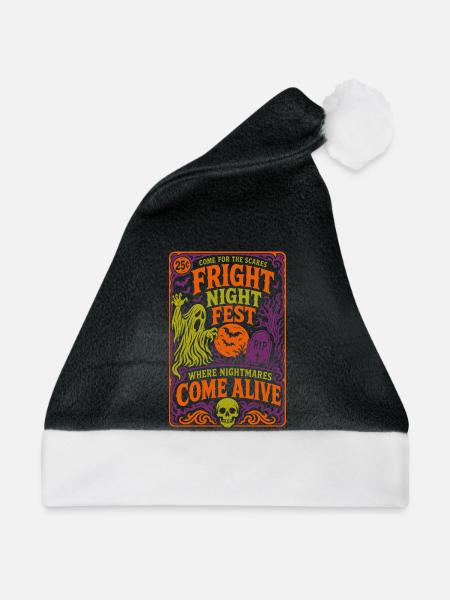 Fright Night Fest Halloween Geist - Weihnachtsmütze - Schwarz/Weiß