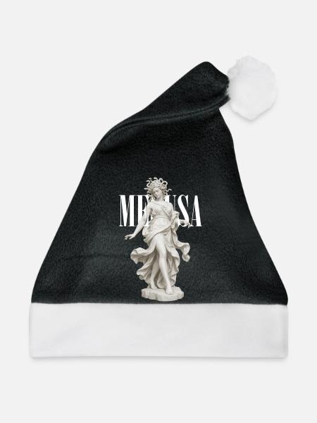 Medusa-Göttinnen-Marmor - Weihnachtsmütze - Schwarz/Weiß - Vorne