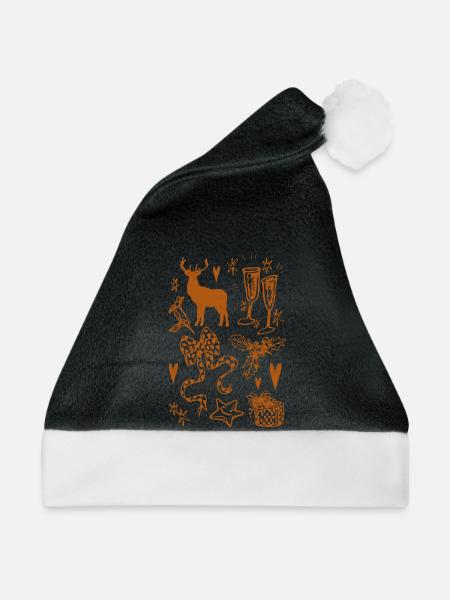 WEIHNACHTSSAMMLUNG - Weihnachtsmütze - Schwarz/Weiß