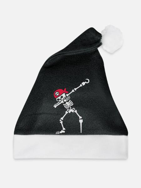 Dab / dabbing skeleton pirate - Weihnachtsmütze - Schwarz/Weiß