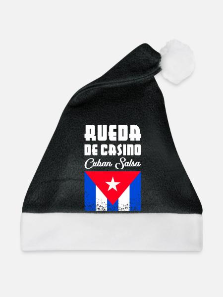 Rueda de Casino - Cuban Salsa - Weihnachtsmütze - Schwarz/Weiß - Vorne