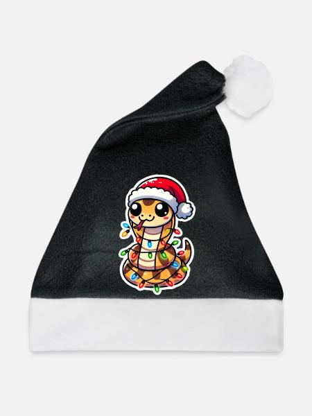 Christmas Snake Wrap - Weihnachtsmütze - Schwarz/Weiß - Vorne