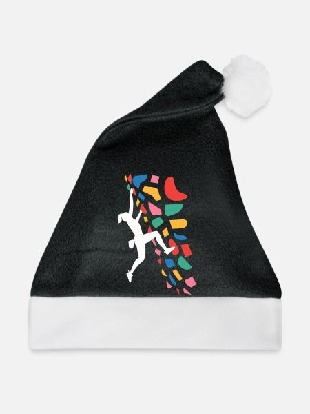 Boulder-Kletterer Bunte Griffe - Weihnachtsmütze - Schwarz/Weiß - Vorne
