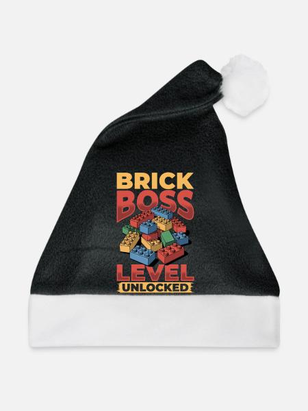 Building Blocks Kids Brick Builder - Weihnachtsmütze - Schwarz/Weiß