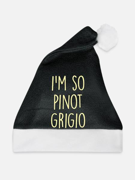 Pinot Grigio - Weihnachtsmütze - Schwarz/Weiß
