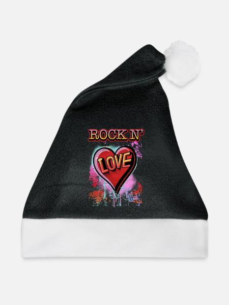 Rock'n Love - Weihnachtsmütze - Schwarz/Weiß