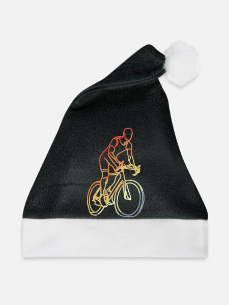 Radfahrer Retro - Weihnachtsmütze - Schwarz/Weiß