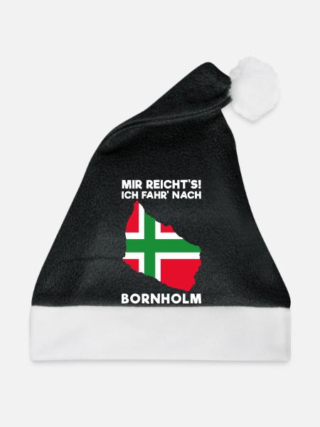Bornholm Spruch - Weihnachtsmütze - Schwarz/Weiß