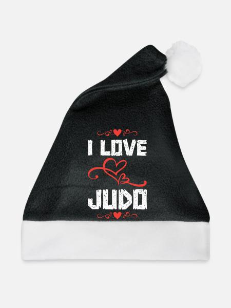 I Love Judo - Weihnachtsmütze - Schwarz/Weiß