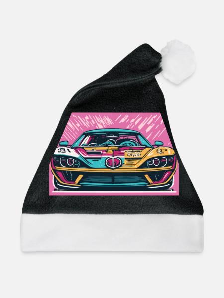 70’s Racecar - Weihnachtsmütze - Schwarz/Weiß