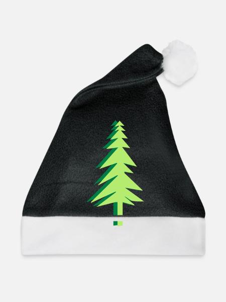 Wald - Weihnachtsmütze - Schwarz/Weiß