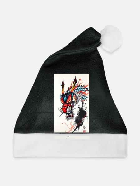 Dragon head - Weihnachtsmütze - Schwarz/Weiß
