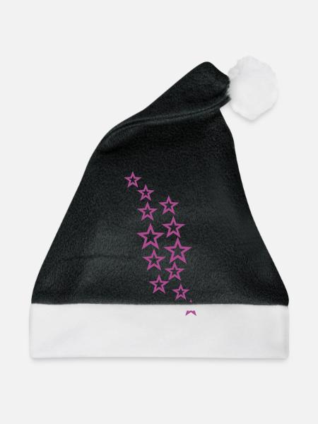 Sterne - Weihnachtsmütze - Schwarz/Weiß