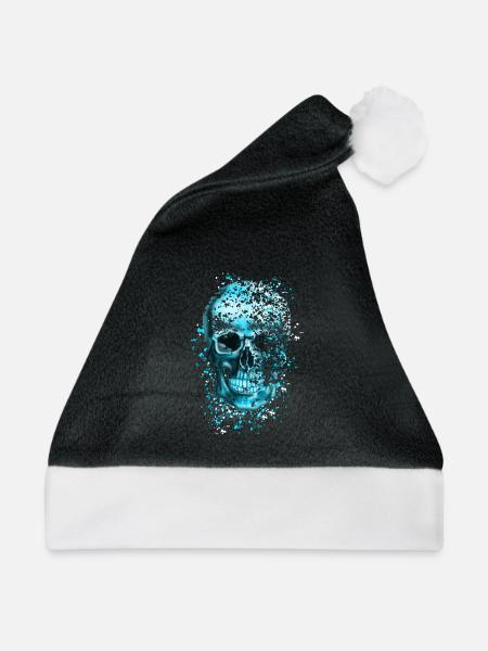 Schädel - Weihnachtsmütze - Schwarz/Weiß