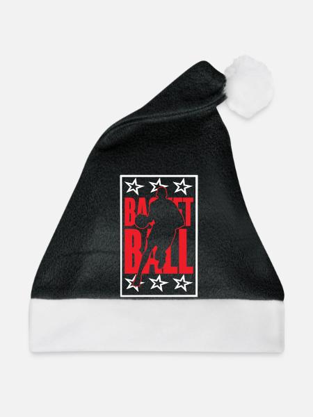 Basketball Basketballer - Weihnachtsmütze - Schwarz/Weiß