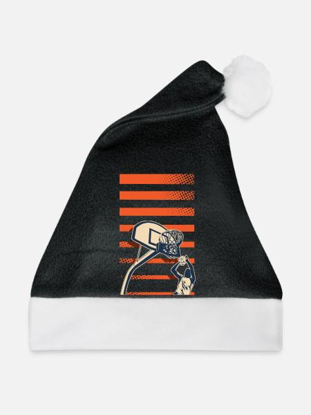 Basketball Basketballer - Weihnachtsmütze - Schwarz/Weiß