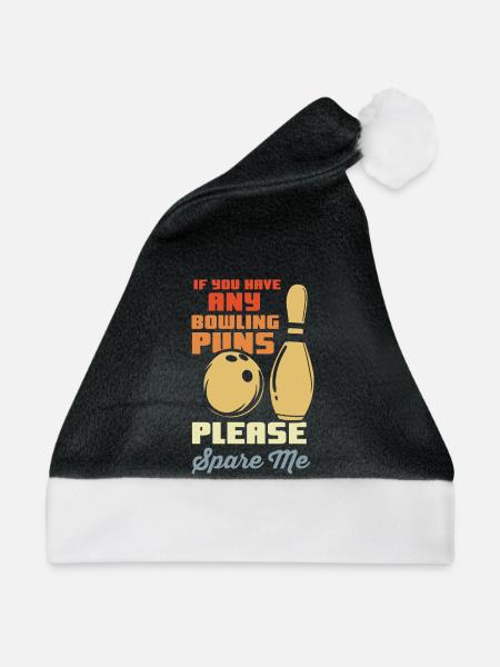 Bowler Witz - Weihnachtsmütze - Schwarz/Weiß