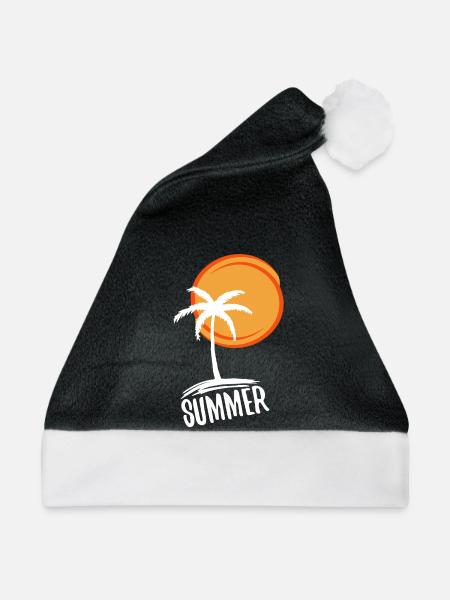 Urlaub und Sommer im Paradies (weiß) - Weihnachtsmütze - Schwarz/Weiß