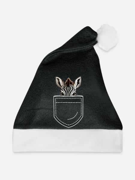 Zebra - Weihnachtsmütze - Schwarz/Weiß