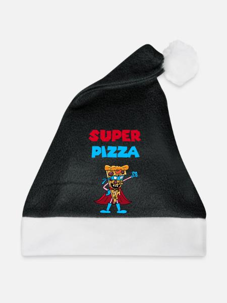 Tolle Pizza - Weihnachtsmütze - Schwarz/Weiß