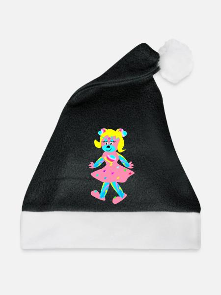 Regenbogentriene - Phantasie - Tierchen - Weihnachtsmütze - Schwarz/Weiß