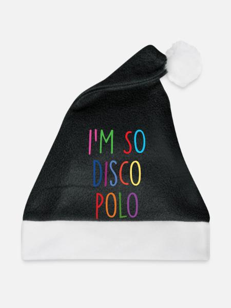 Disco Polo - Weihnachtsmütze - Schwarz/Weiß