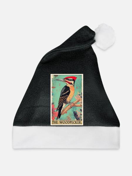 Spechte Specht - Weihnachtsmütze - Schwarz/Weiß - Vorne