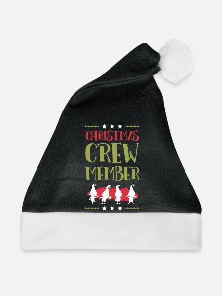 Weihnachten Crew Christmas - Weihnachtsmütze - Schwarz/Weiß