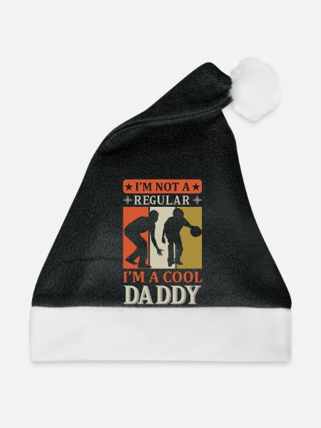Cool Daddy lustiges Pappa-Shirt - Weihnachtsmütze - Schwarz/Weiß