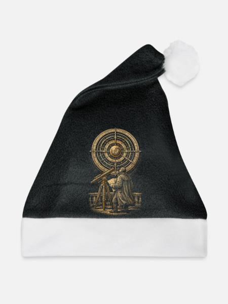 Astronomie Astronom Star Chart - Weihnachtsmütze - Schwarz/Weiß