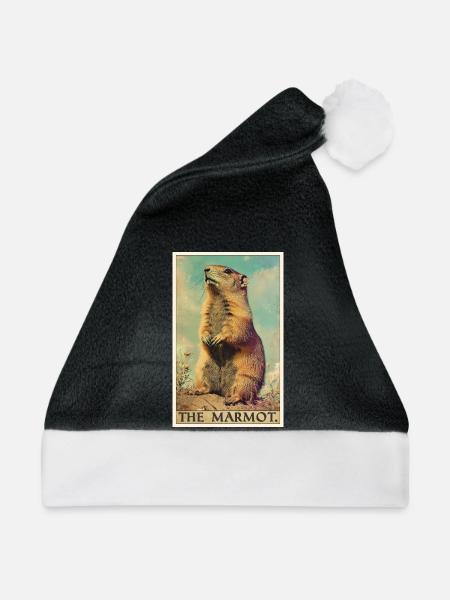 Murmeltiere Murmeltier - Weihnachtsmütze - Schwarz/Weiß - Vorne