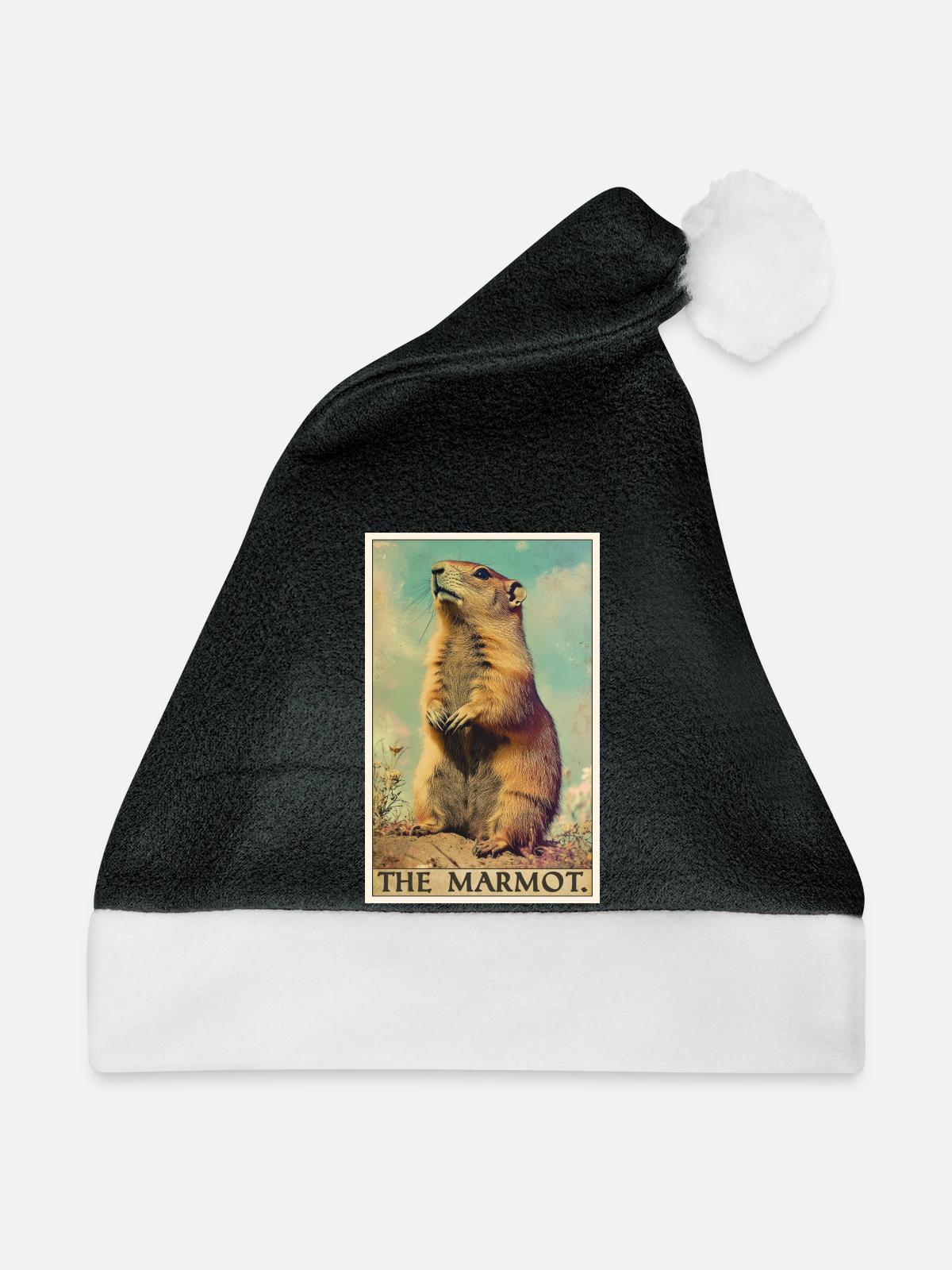 Murmeltiere Murmeltier - Weihnachtsmütze - Schwarz/Weiß - Vorne