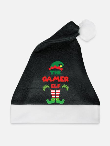Gamer Elf - Weihnachtsmütze - Schwarz/Weiß