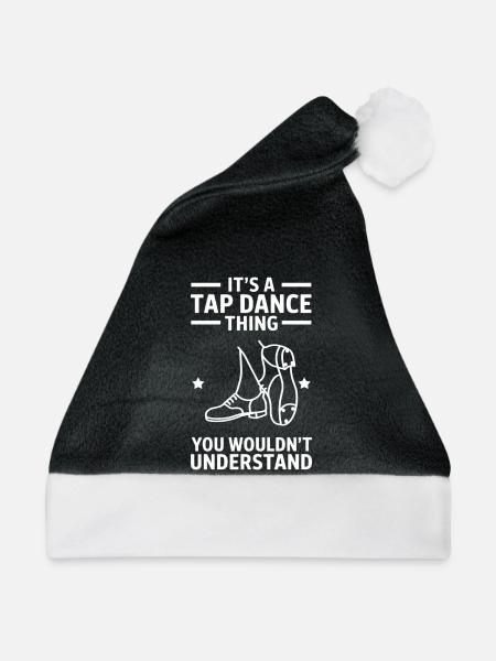 Stepptanz Stepptänzer Stepptanzen Geschenk - Weihnachtsmütze - Schwarz/Weiß