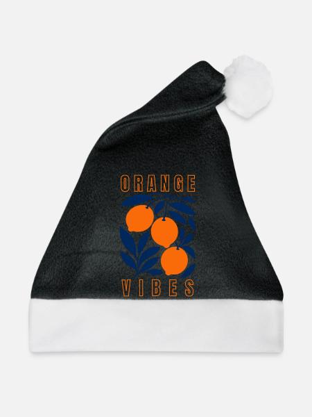 Orange Vibes - Weihnachtsmütze - Schwarz/Weiß