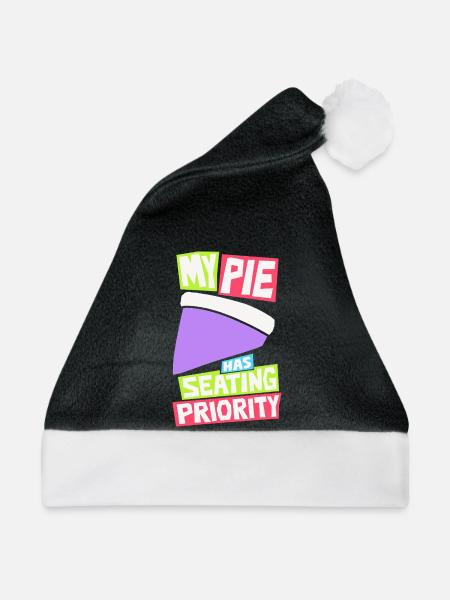 Pie – My Pie Has Seating Priority - Weihnachtsmütze - Schwarz/Weiß - Vorne
