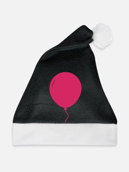 Ballonform - Weihnachtsmütze - Schwarz/Weiß