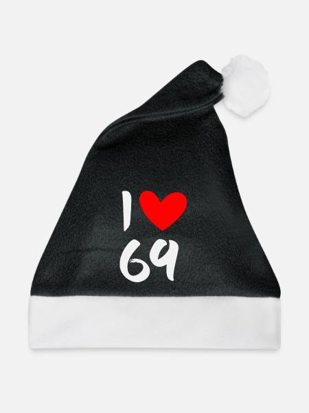 Ich liebe 69 - Weihnachtsmütze - Schwarz/Weiß