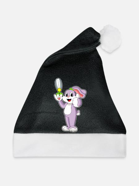 Hase Friseur Schere - Weihnachtsmütze - Schwarz/Weiß