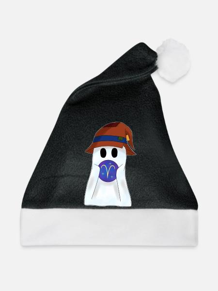 Astrologischer Widder Tierkreiszeichnertop - Weihnachtsmütze - Schwarz/Weiß