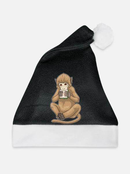 Affe Sandwich - Weihnachtsmütze - Schwarz/Weiß