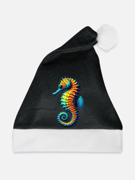 Seepferdchen - Weihnachtsmütze - Schwarz/Weiß