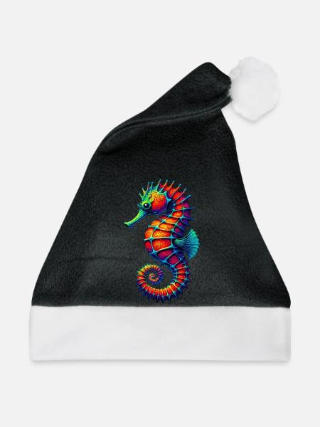 Seepferdchen - Weihnachtsmütze - Schwarz/Weiß