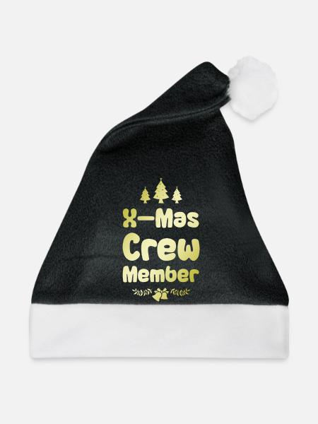 X-Mas Crew Mitglied - Weihnachtsmütze - Schwarz/Weiß