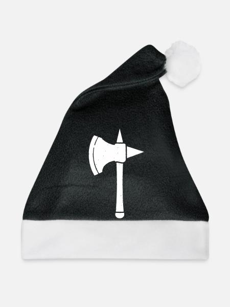 Wikinger Axt Krieger Waffe Mittelalter - Weihnachtsmütze - Schwarz/Weiß