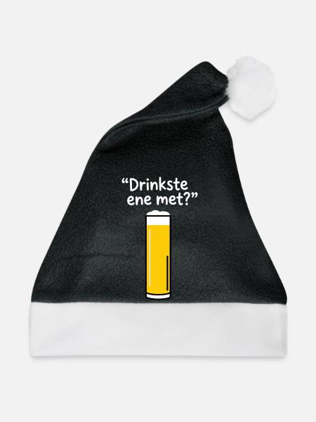 Drinkste ene met? Kölsch Karneval - Weihnachtsmütze - Schwarz/Weiß